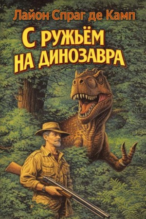 С ружьём на динозавра